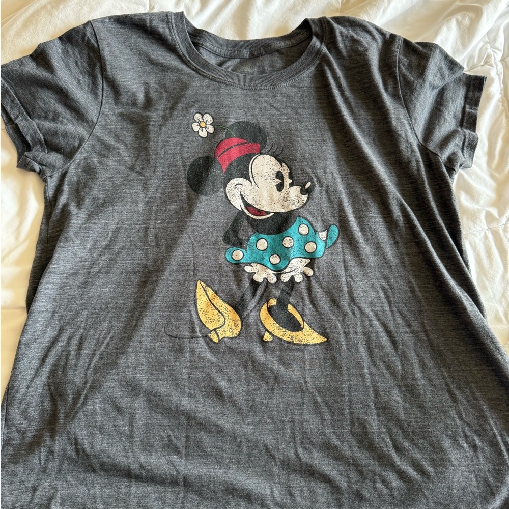 XL Disney Minnie Mouse Gray womens T-Shirt